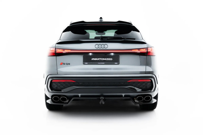 Maxton Design spoiler zadného nárazníka (s vertikálnym rebrovaním) AUDI SQ5 III Sportback / SUV - čierny lesklý
