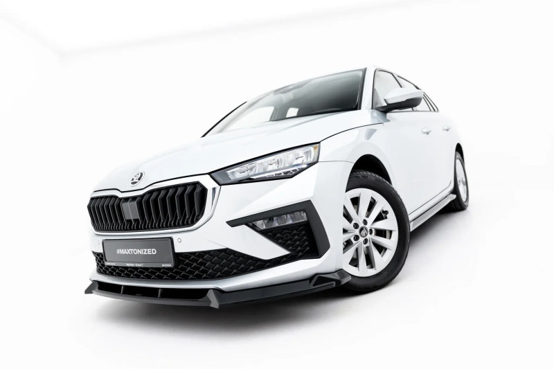 Maxton Design spoiler predného nárazníka ŠKODA Scala po FL - čierny lesklý