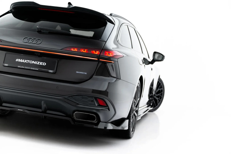 Maxton Design spoiler zadného nárazníka (s vertikálnym rebrovaním) AUDI A6 S-line C9 Ver.4 - čierny lesklý