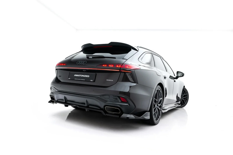 Maxton Design spoiler zadného nárazníka (s vertikálnym rebrovaním) AUDI A6 S-line C9 Ver.4 - čierny lesklý