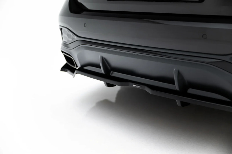 Maxton Design spoiler zadného nárazníka (s vertikálnym rebrovaním) AUDI A6 S-line C9 Ver.4 - čierny lesklý