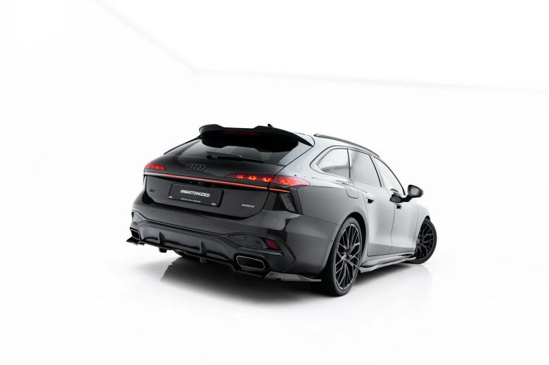 Maxton Design spoiler zadného nárazníka (s vertikálnym rebrovaním) AUDI A6 S-line C9 Ver.3 - čierny lesklý